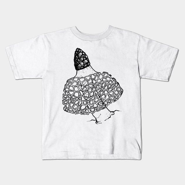 Bridal Veil Mushrooms Kids T-Shirt by mycologist